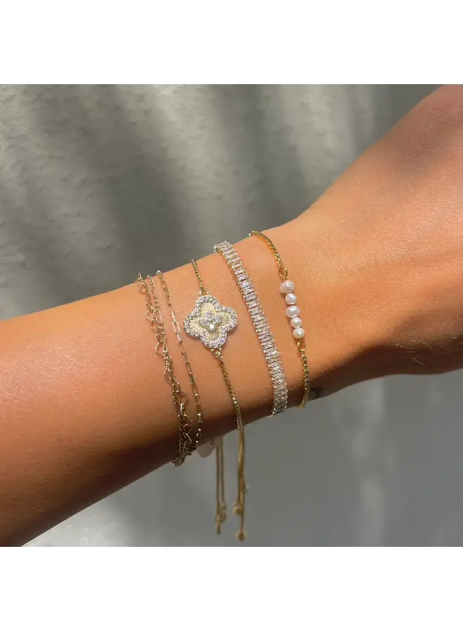 Baguette Crystal Slider Bracelet