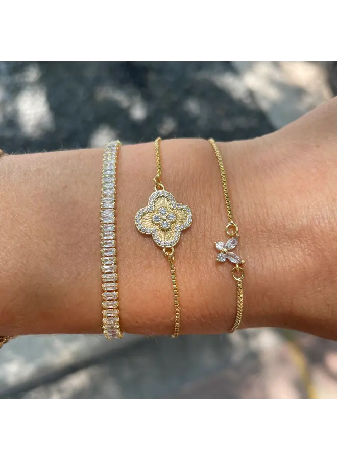 Baguette Crystal Slider Bracelet