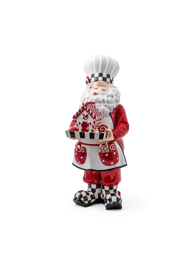 Peppermint Chef Santa Figure