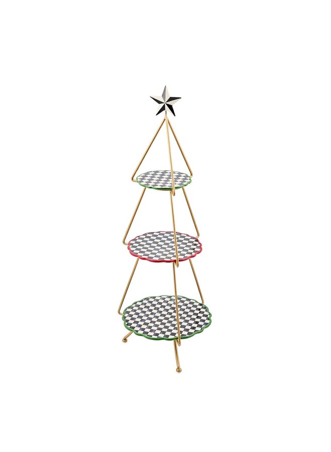 Check It Out Tree Tiered Plate Stand