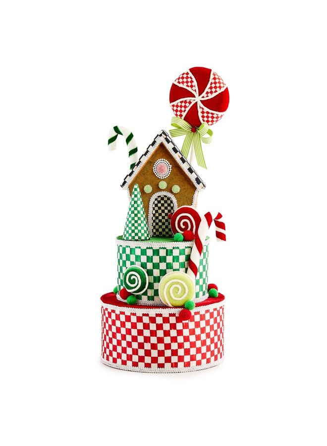 Check It Out Gingerbread Fabric Tree Topper