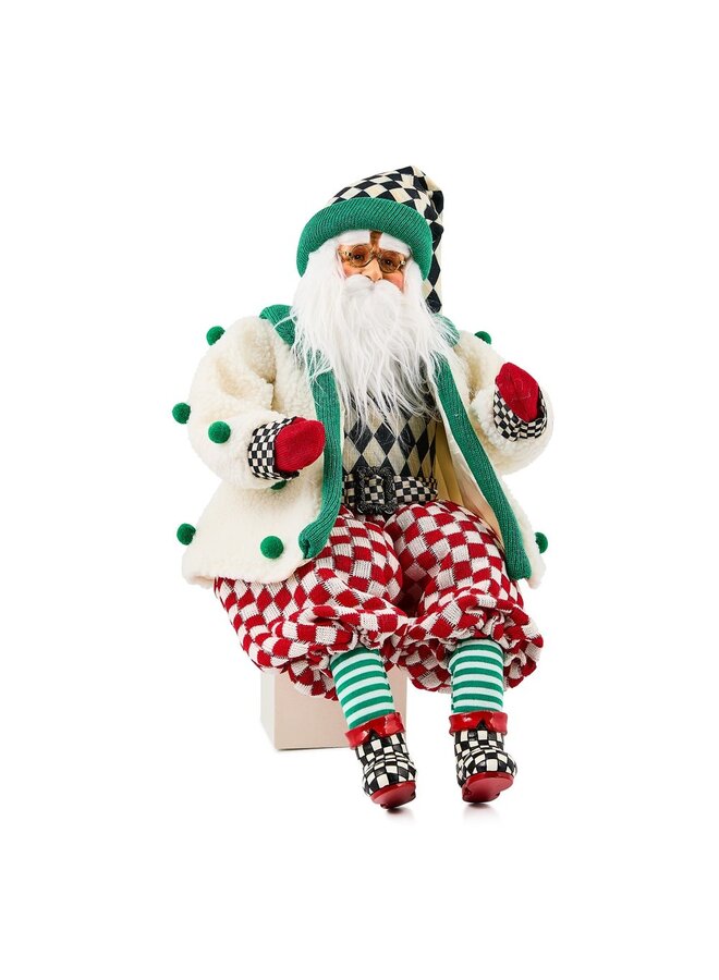 Check It Out Jovial Fabric Santa