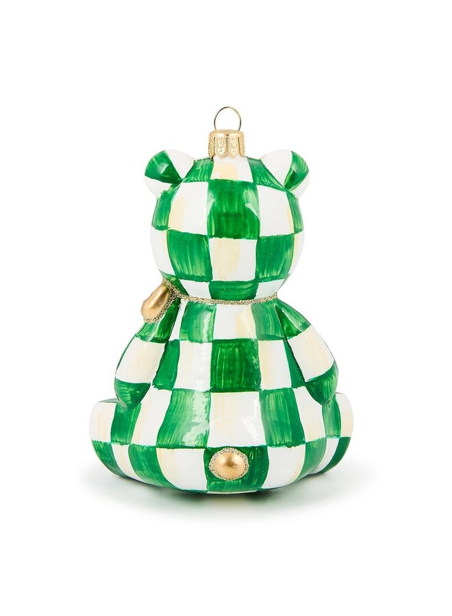 2025 Emerald Bear Glass Ornament