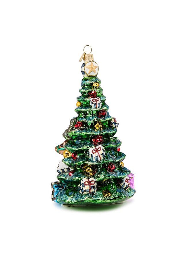Holiday Forest Tree Glass Ornament
