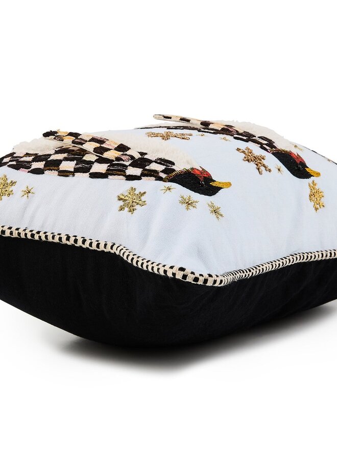 Penguin Parade Throw Pillow