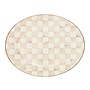 Mocha Check Large Oval Platter