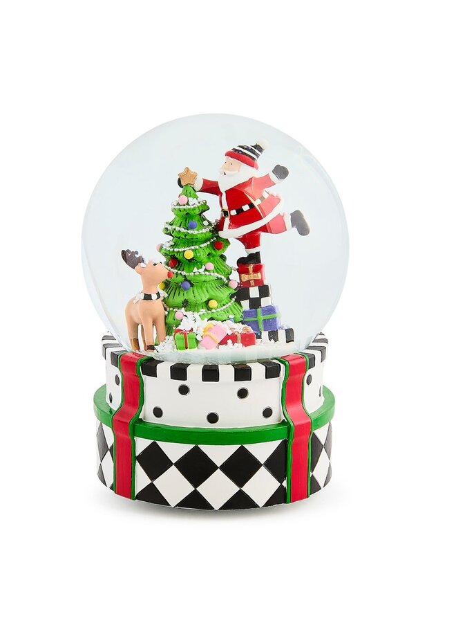 Santa & Rudolph Snow Globe