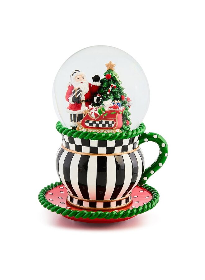 Check It Out Teacup Snow Globe