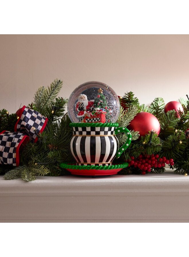 Check It Out Teacup Snow Globe