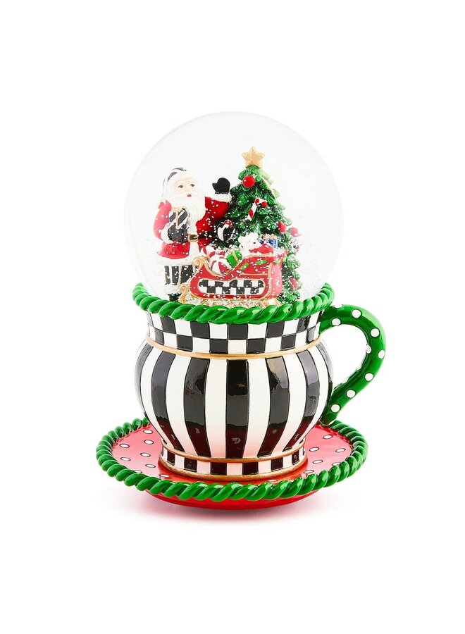 Check It Out Teacup Snow Globe