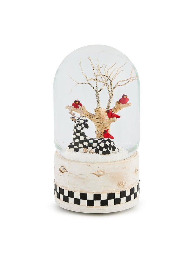 Farmhouse Deer Snow Globe