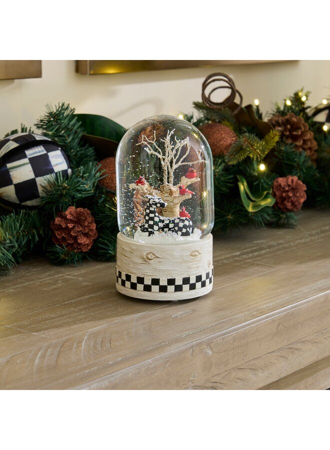 Farmhouse Deer Snow Globe