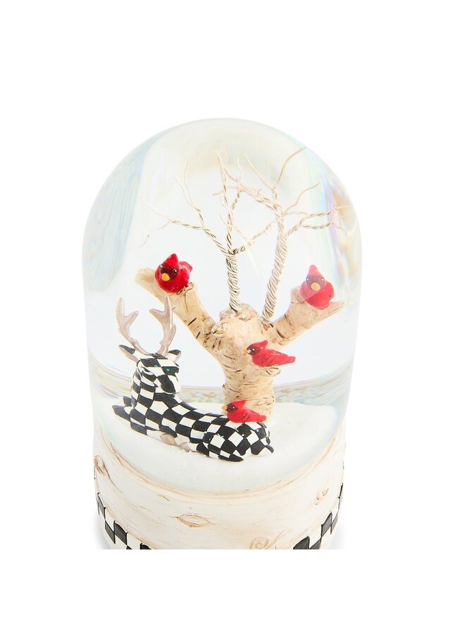 Farmhouse Deer Snow Globe