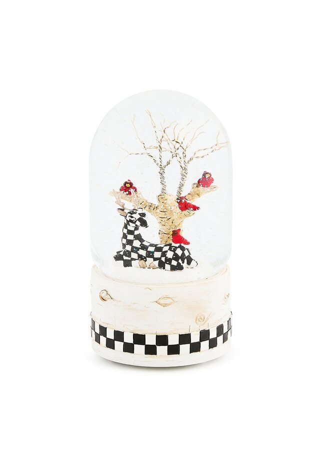 Farmhouse Deer Snow Globe