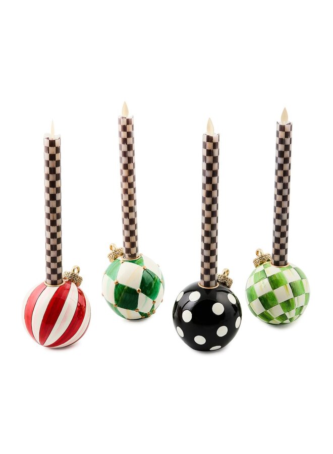Check It Out Ornament Candle Holders, Set of 4
