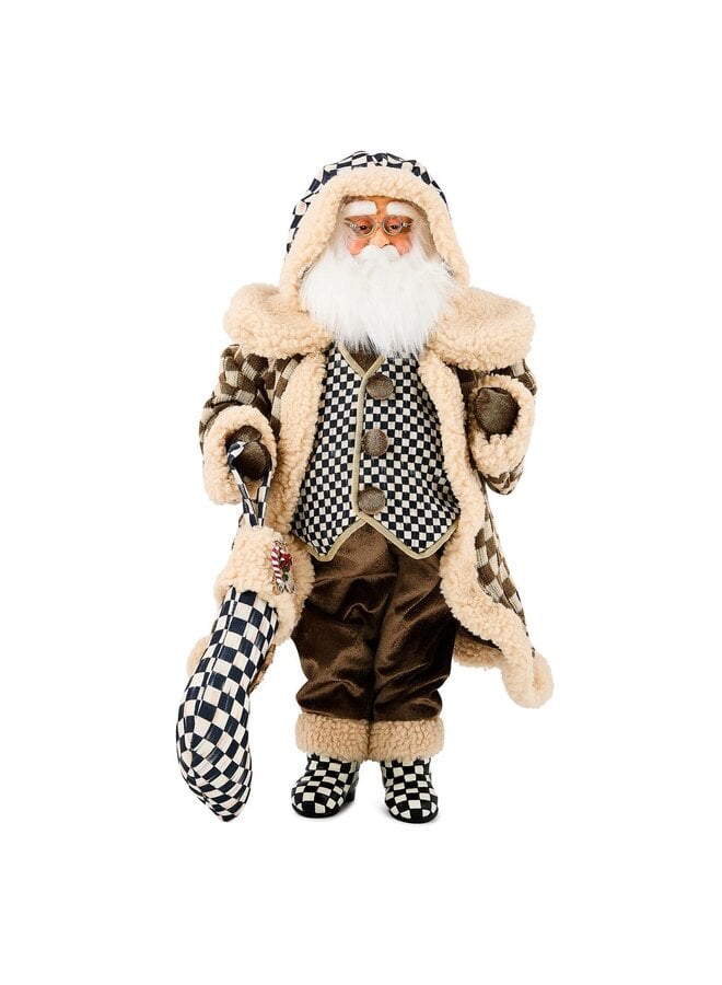 Gingerbread Fabric Santa