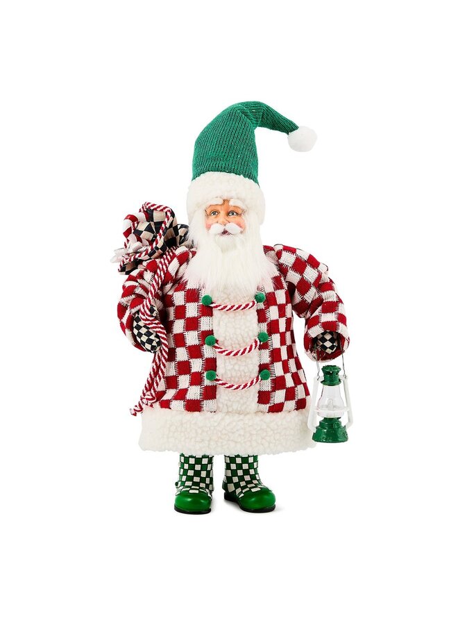 Check It Out Small Fabric Santa
