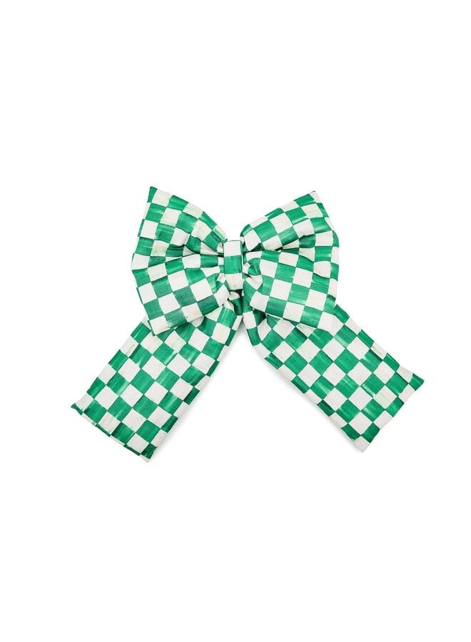 Green Check Large Bow