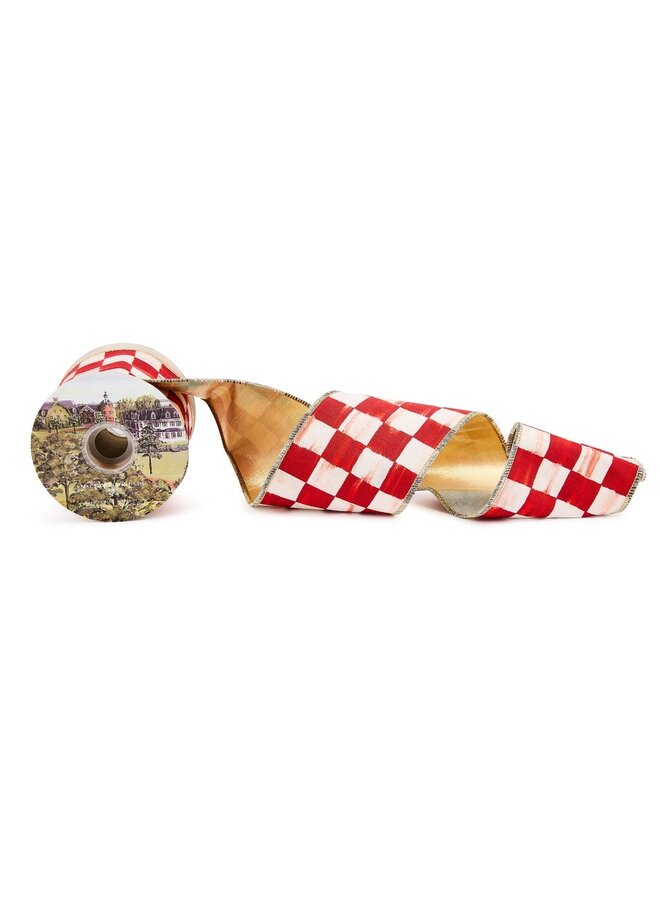 Red Check 4" Ribbon