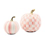 Classic Rosy Stripe Small & Check Medium Pumpkin Set
