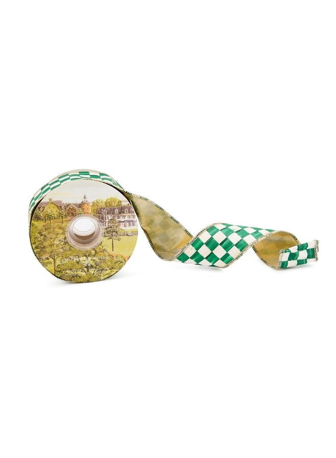 Green Check 2" Ribbon