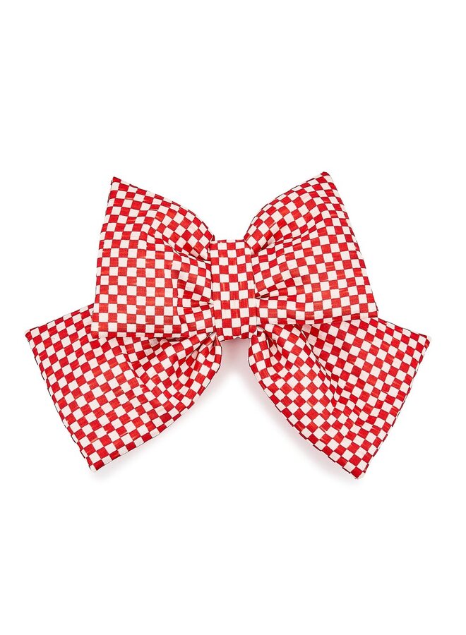 Red Check Small Bow