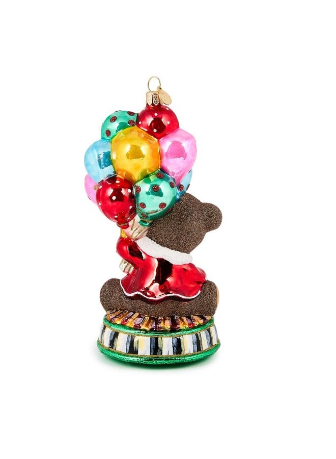 Baby's 1st Balloon Bear Glass Ornament
