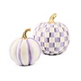Classic Violet Stripe Small & Check Medium Pumpkin Set