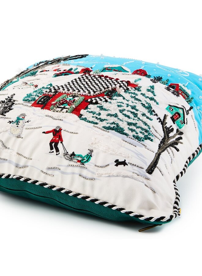 Alpine Scene Throw Pillow