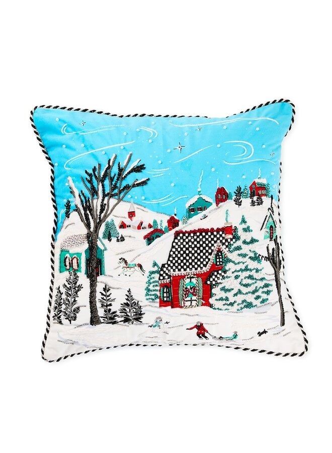 Alpine Scene Throw Pillow