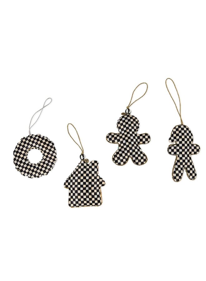Gingerbread Beaded Ornaments, Set of 4