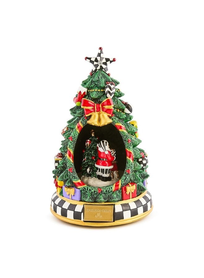Courtly Christmas Tree & Santa Musical Display