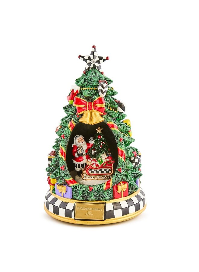 Courtly Christmas Tree & Santa Musical Display