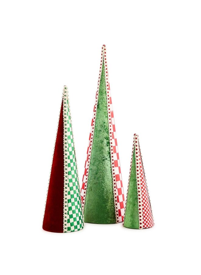 Check It Out Fabric Cone Trees, Set of 3