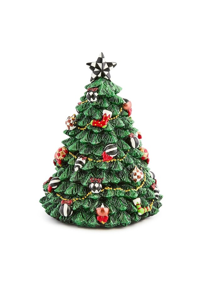 Courtly Christmas Tree Rotating Music Box