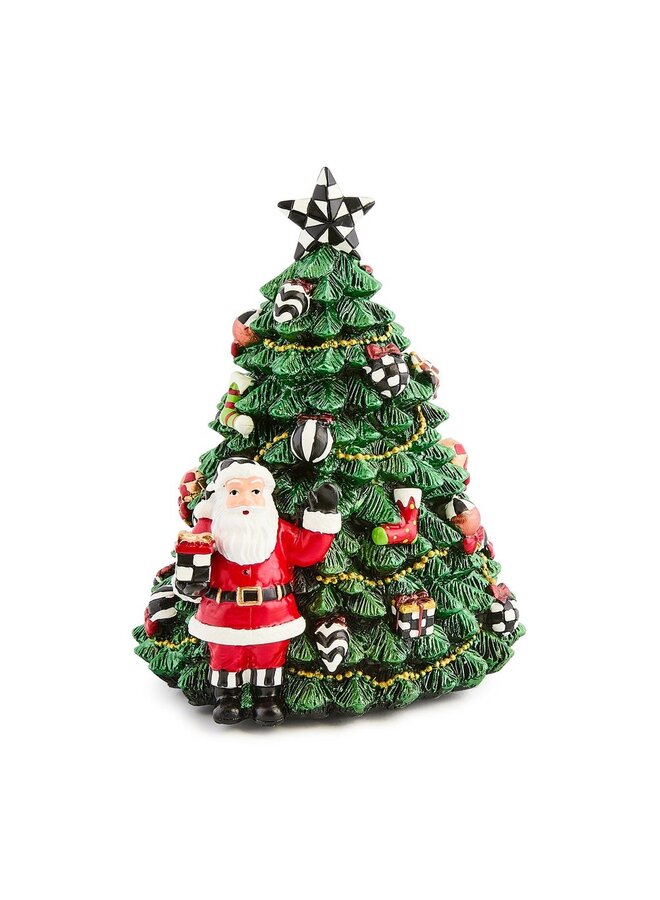 Courtly Christmas Tree Rotating Music Box