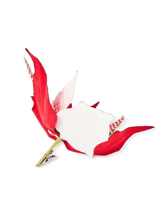 Check It Out Jumbo Poinsettia Clip