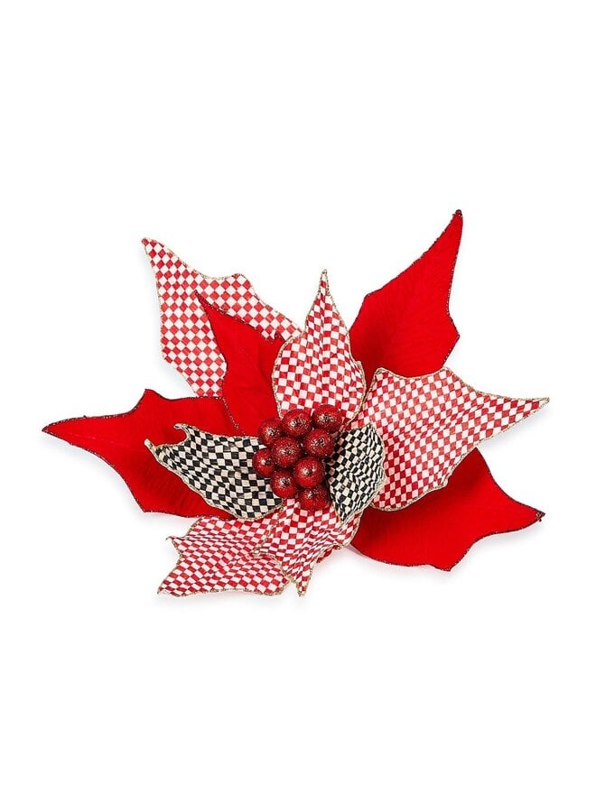 Check It Out Jumbo Poinsettia Clip