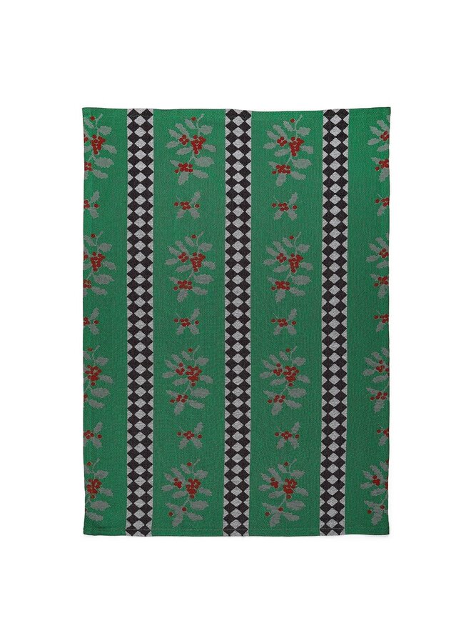Holly & Holiday Tree Jacquard Dish Towels, Set of 2