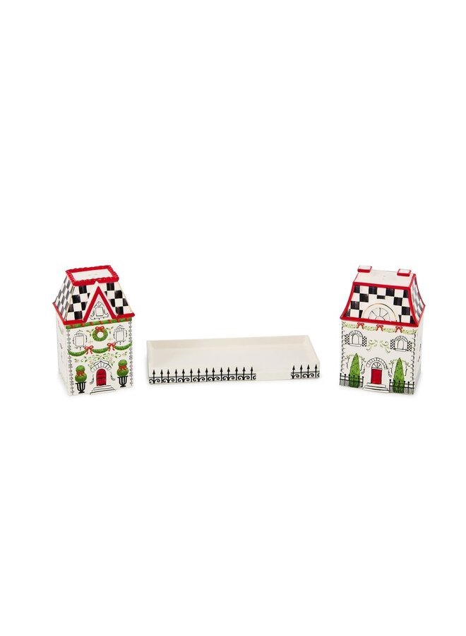 Holly Village Salt & Pepper Set