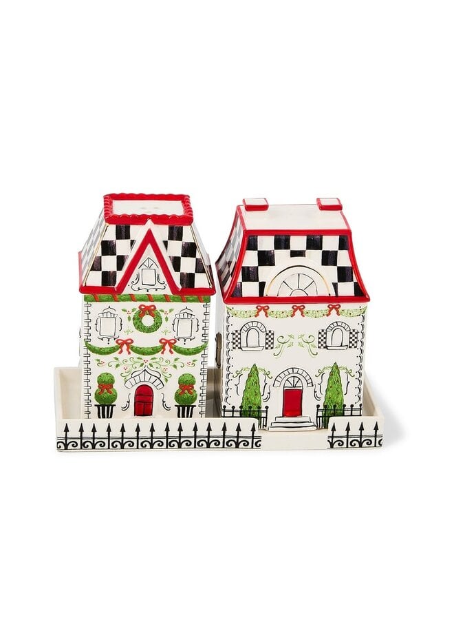Holly Village Salt & Pepper Set