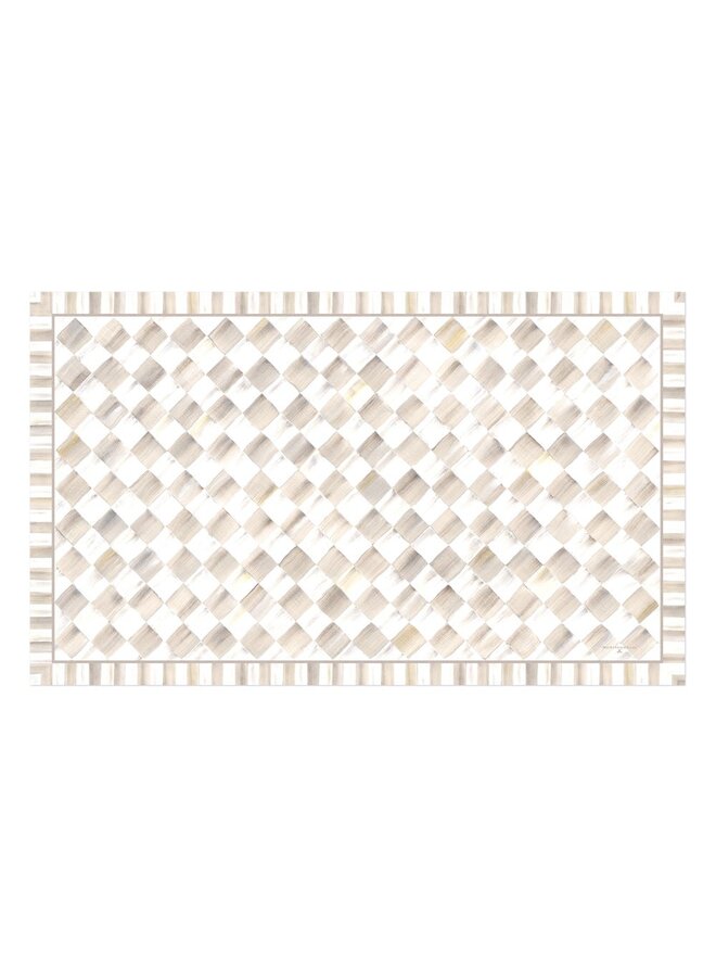 Mocha Check 3' x 5' Floor Mat