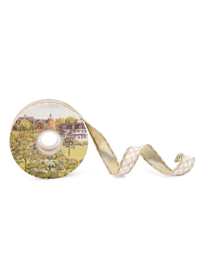 Mocha Check 1" Ribbon