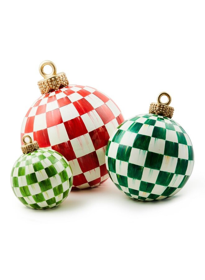 Light Green Check Tabletop Ornament