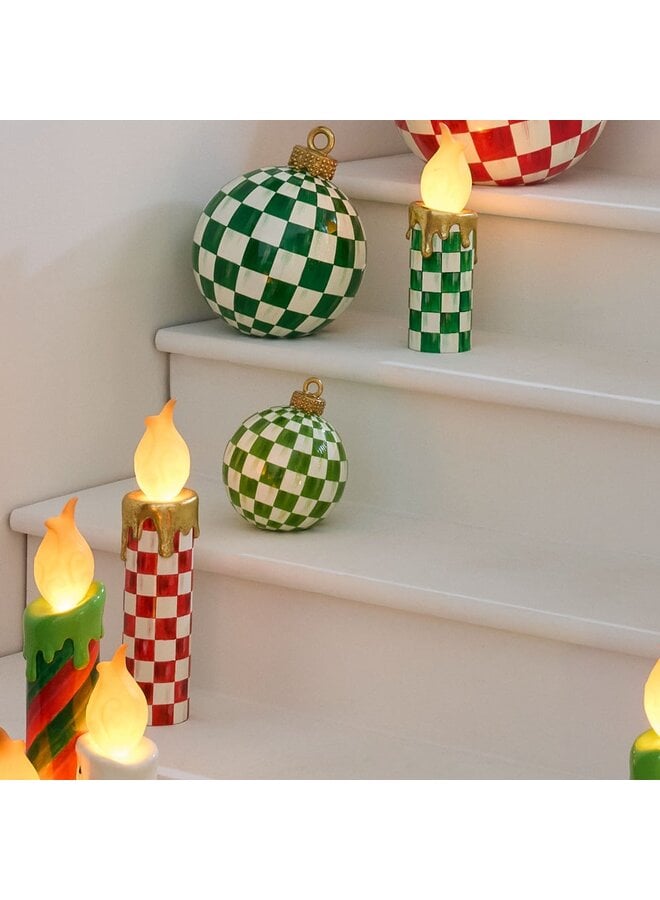 Light Green Check Tabletop Ornament