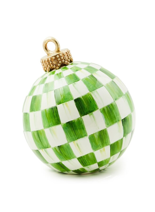 Light Green Check Tabletop Ornament