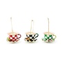 Check It Out Teacup Ornaments, Set of 3