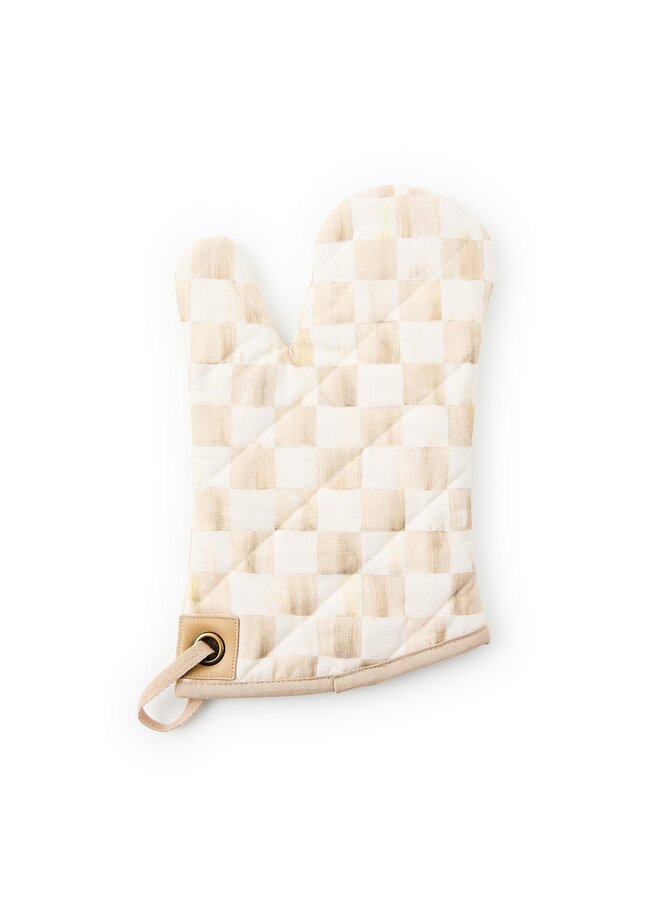 Mocha Check Oven Mitt