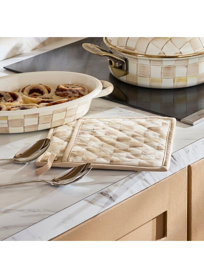 Mocha Check Potholder
