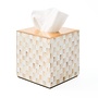 Mocha Check Glass Boutique Tissue Box Cover